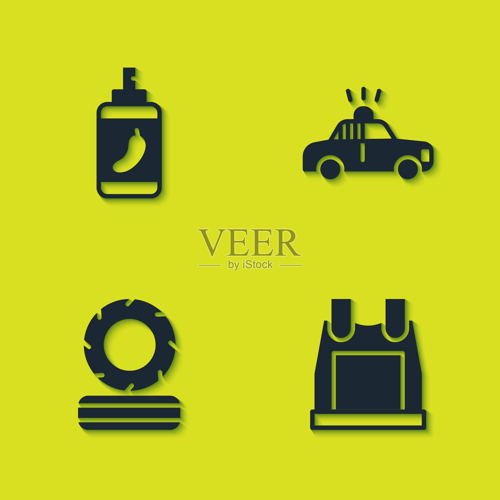 让胡椒喷雾防弹躺着燃烧图标素材