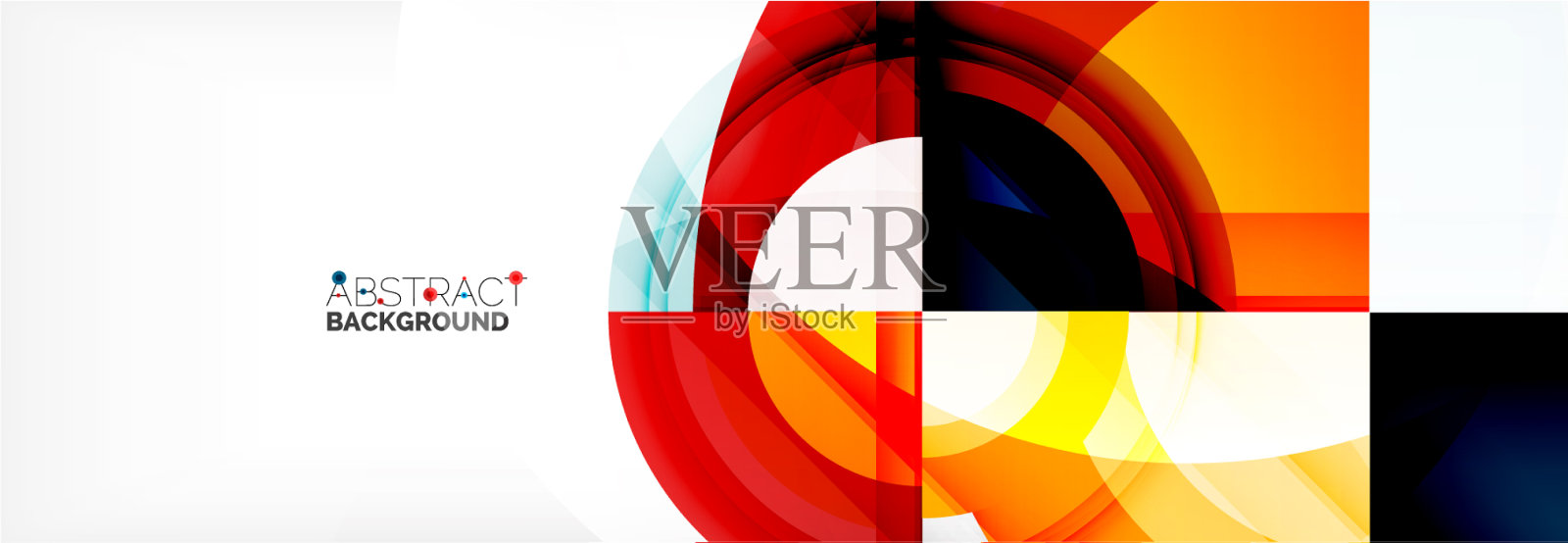 圆形形状三角形和圆形现代插画图片素材