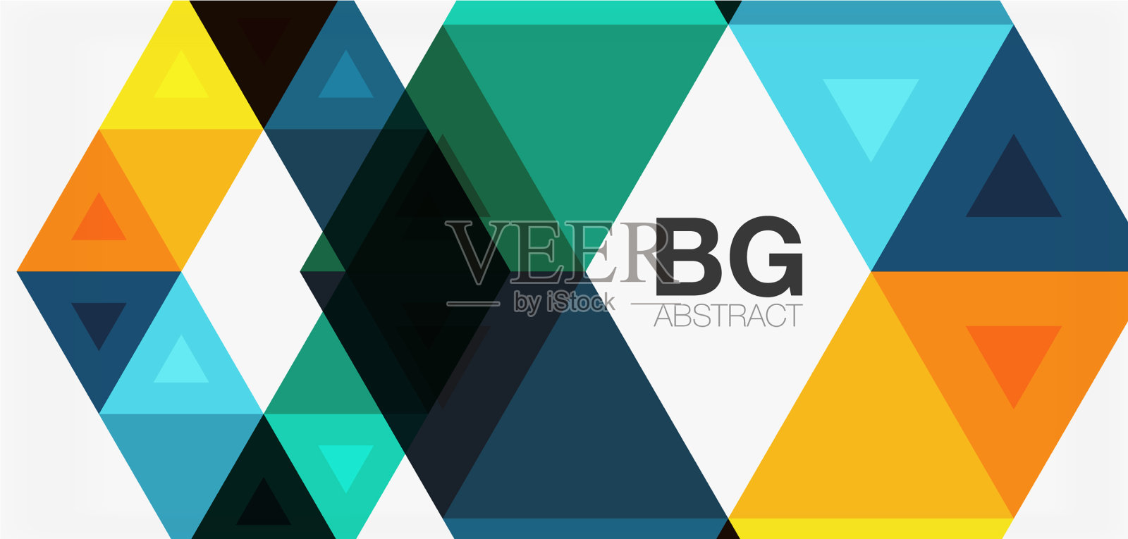 镶嵌三角形图案为抽象背景插画图片素材