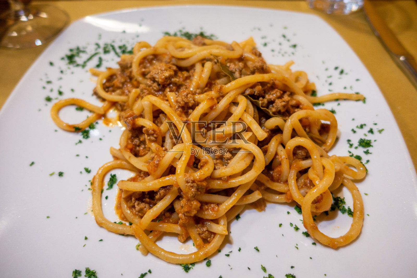 意大利面意大利肉酱面照片摄影图片