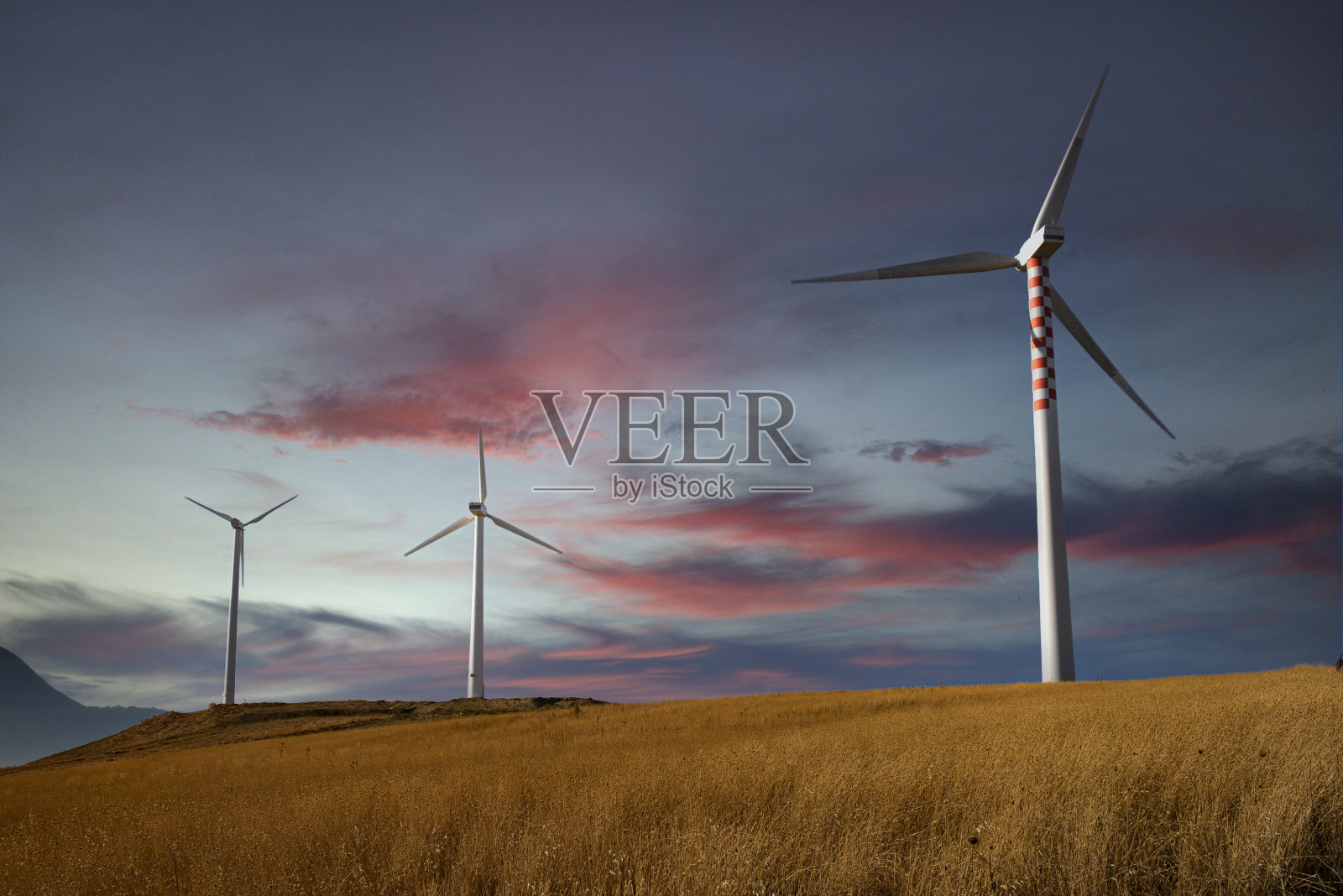 风力涡轮机，风能照片摄影图片