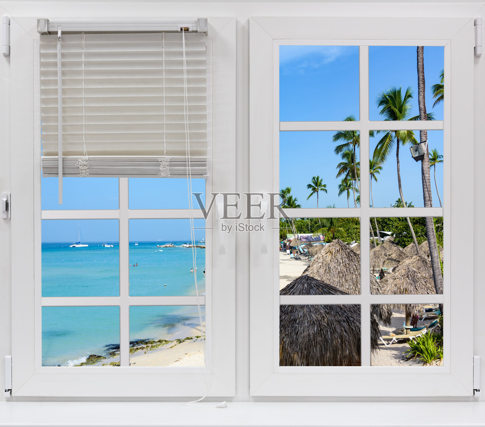 海景开窗照片摄影图片