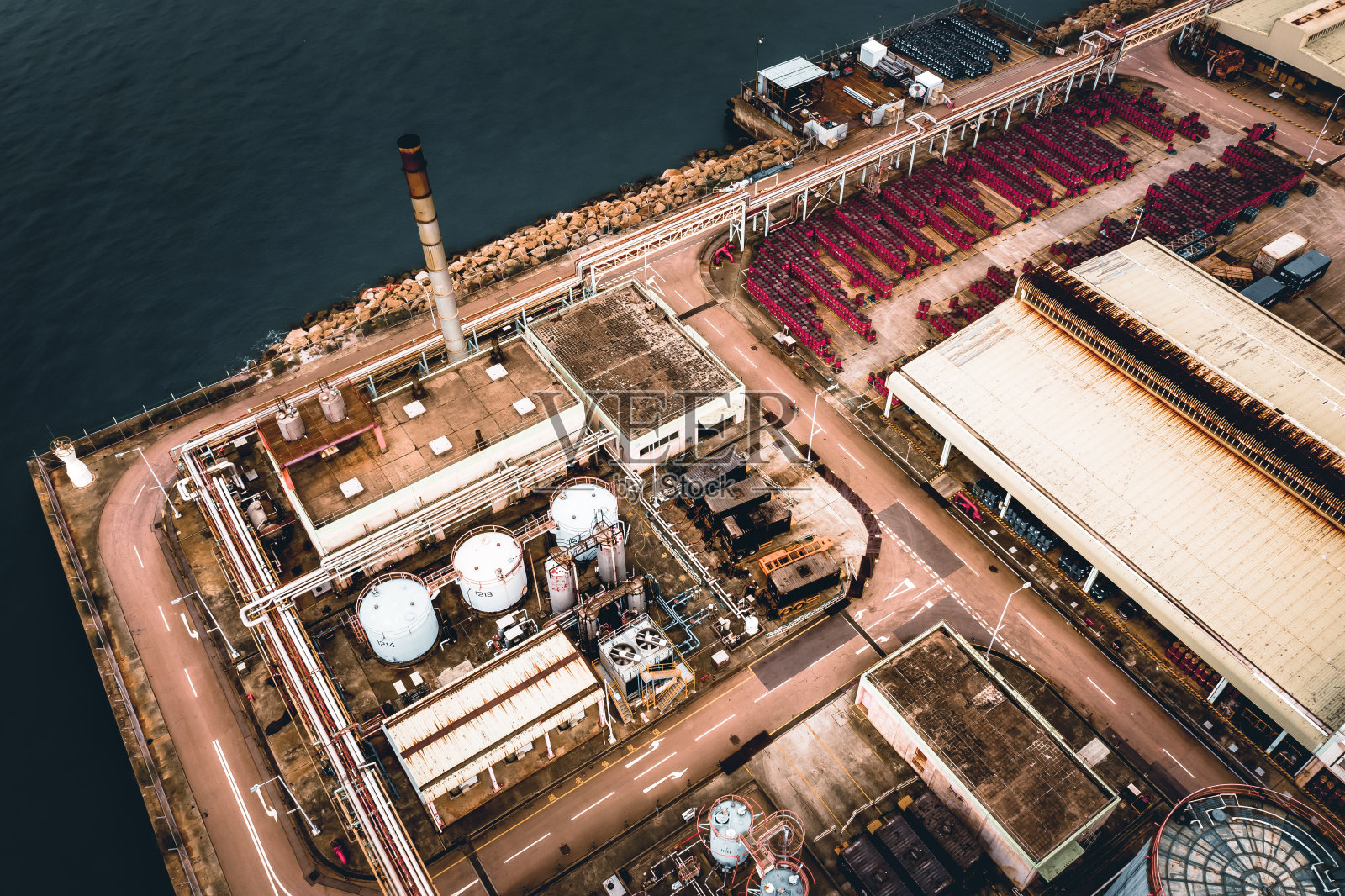 鸟瞰图炼油厂照片摄影图片