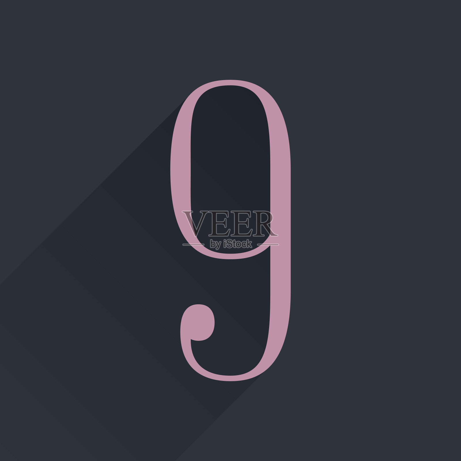 九号压缩衬线标志。插画图片素材