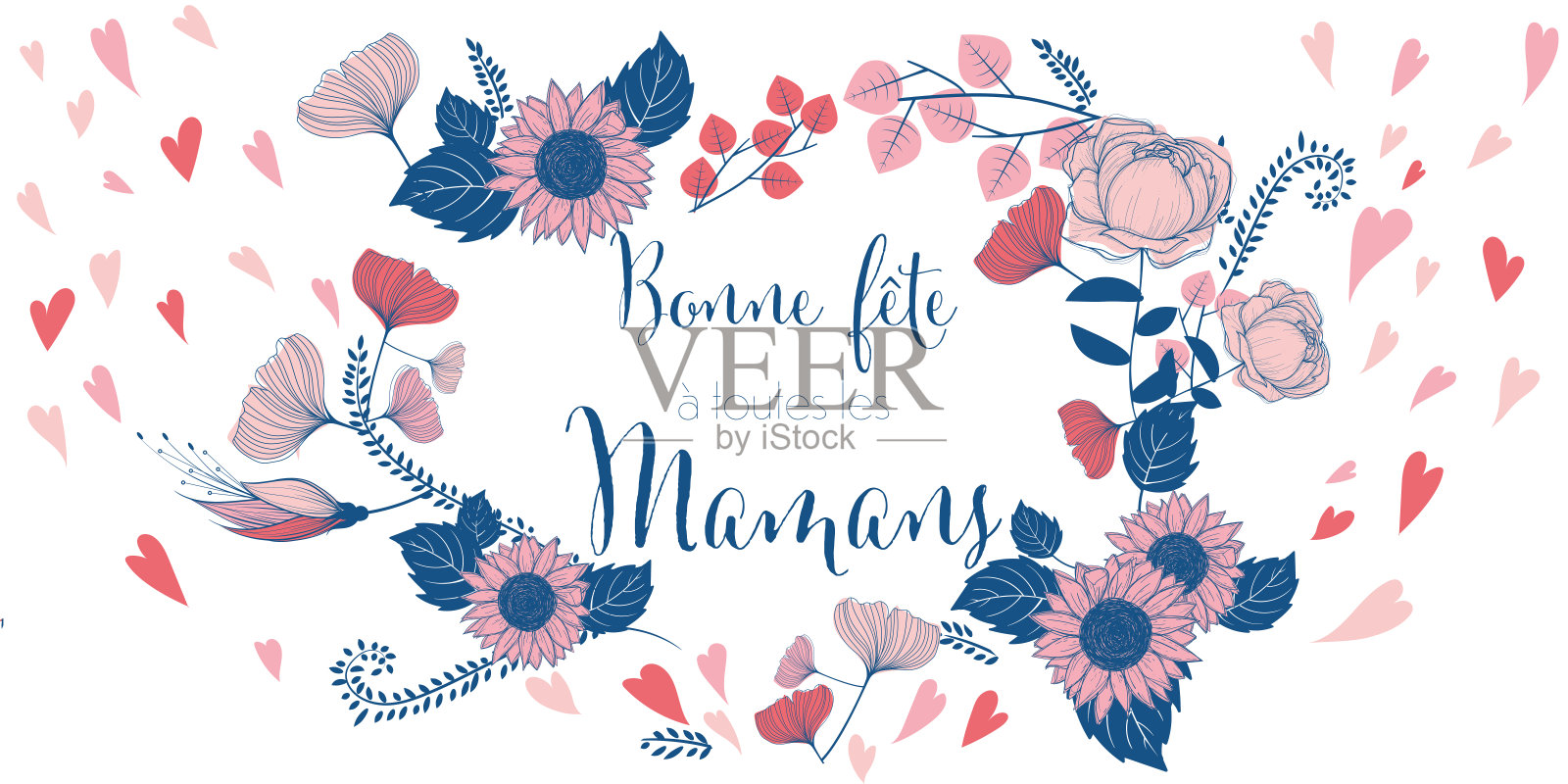 法国母亲节插图插画图片素材