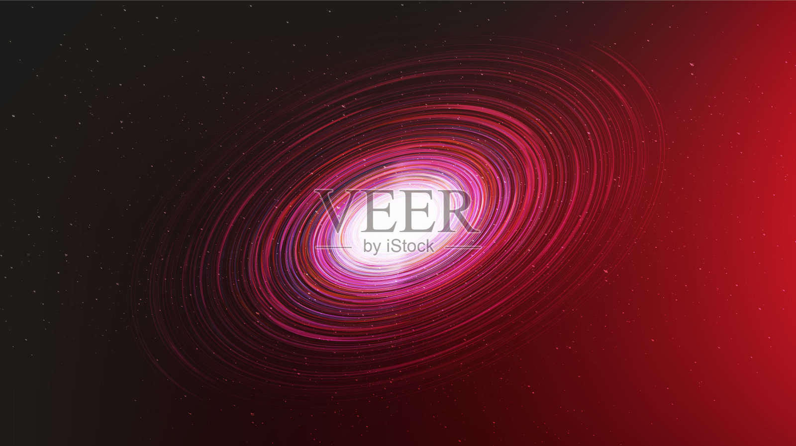 运动黑洞红星系背景与银河系螺旋，宇宙和星空概念设计，矢量插画图片素材