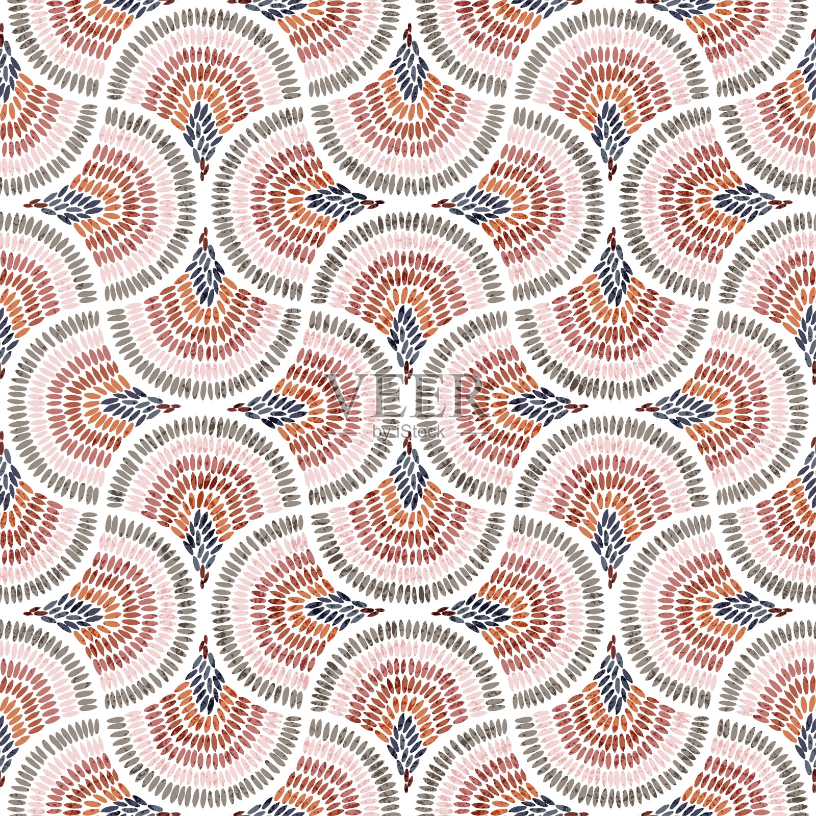 无缝的波浪模式。插画图片素材