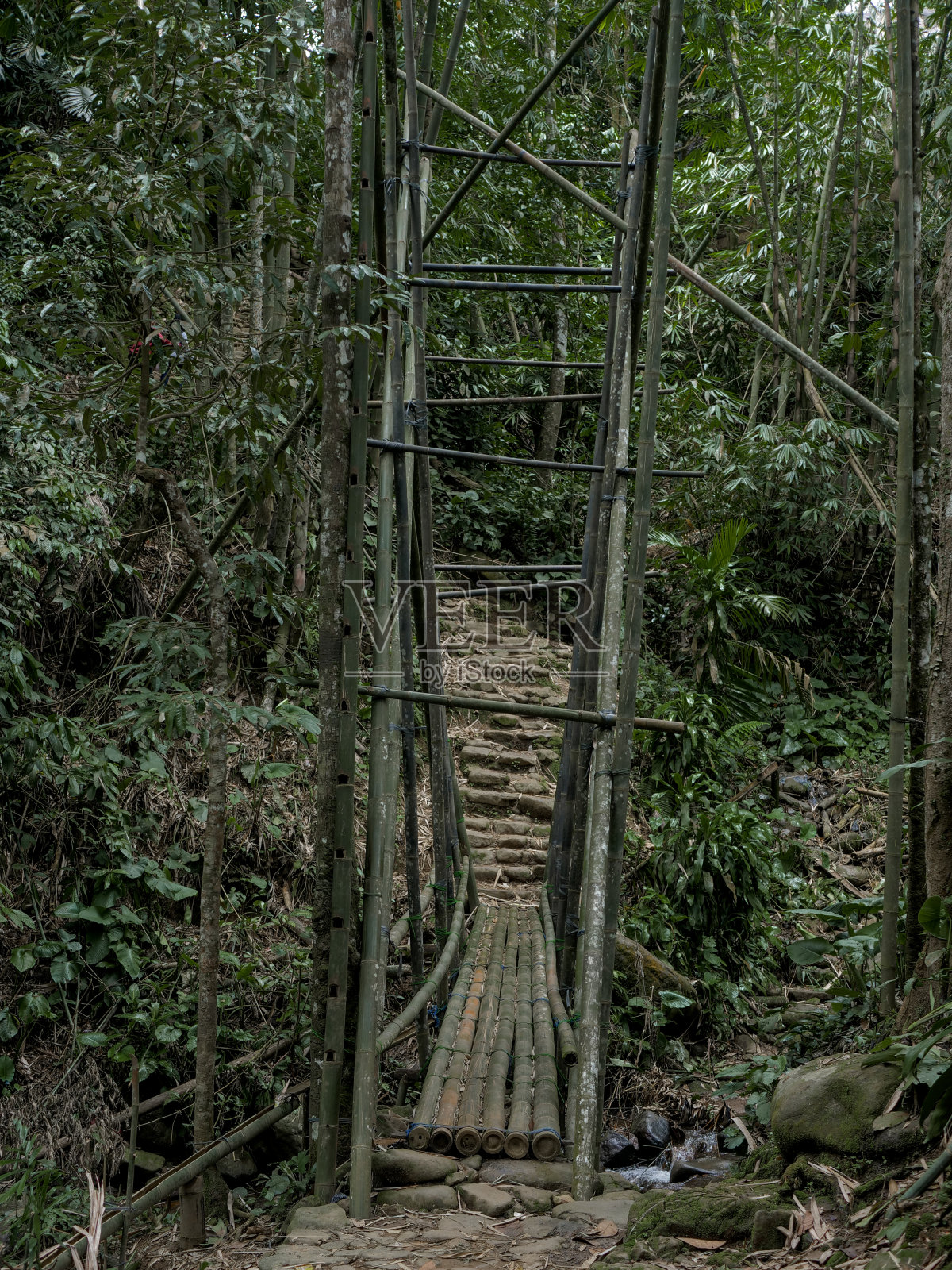 印尼万丹勒巴克的巴度依传统村庄的气氛照片摄影图片