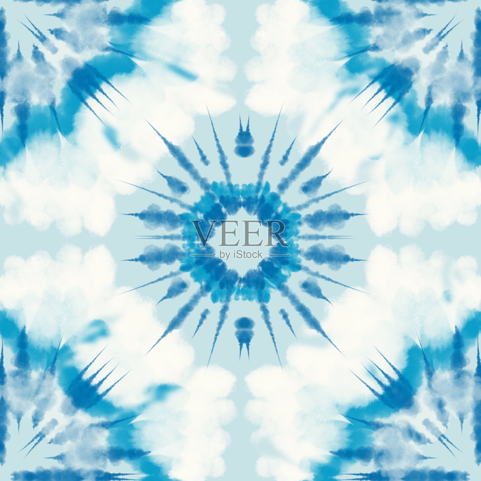 扎染条纹图案墨背景波希米亚螺旋。嬉皮染料绘制扎染漩涡Shibori扎染抽象蜡染无缝图案时尚幻想脏扎染水彩画照片摄影图片