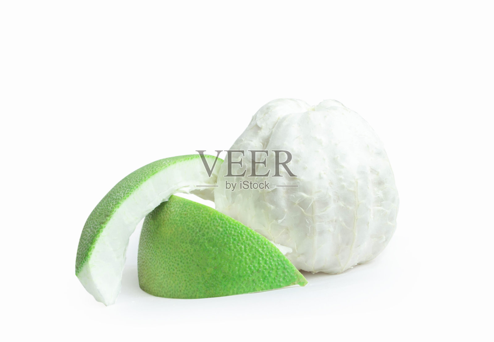 柚子果实(泰国暹罗红宝石柚子)孤立在白色背景上。照片摄影图片