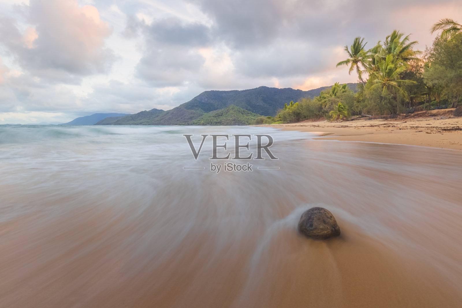 Thala海滩日落，昆士兰照片摄影图片