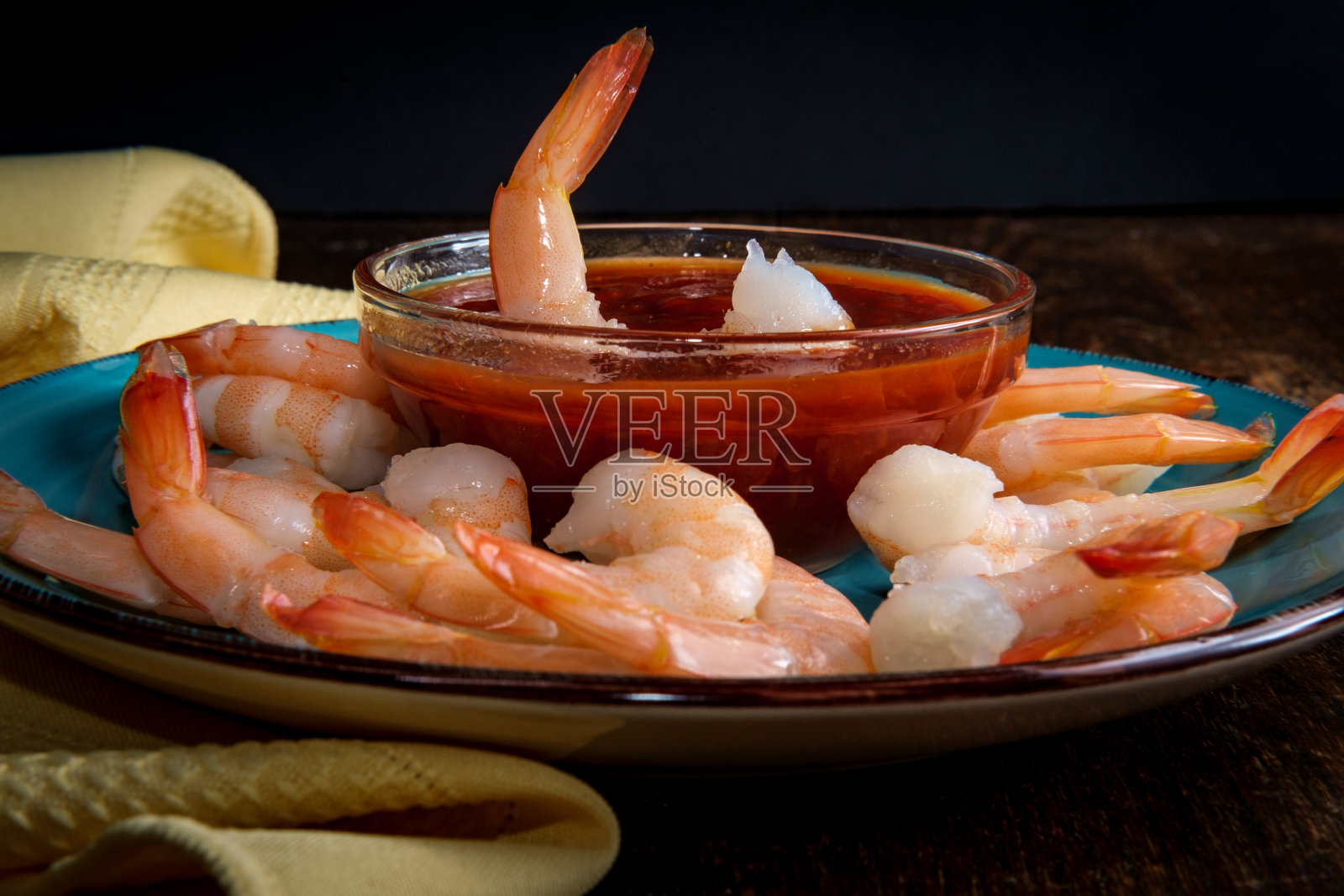 鸡尾酒虾开胃菜照片摄影图片