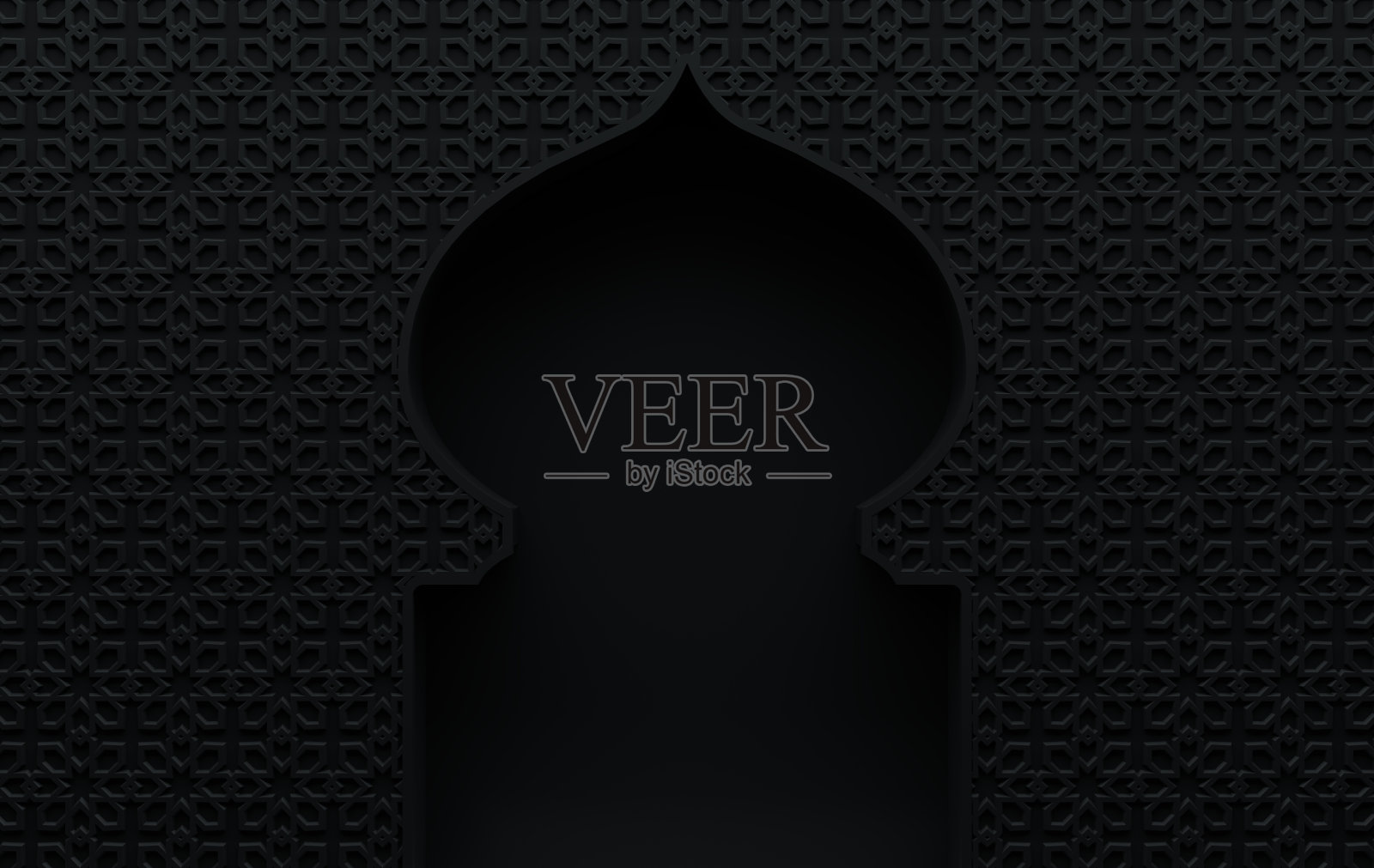 3d渲染清真寺元素在复杂的阿拉伯，伊斯兰建筑风格。Ramadan Kareem是光辉的斋月的名字。穆斯林社区节日。照片摄影图片