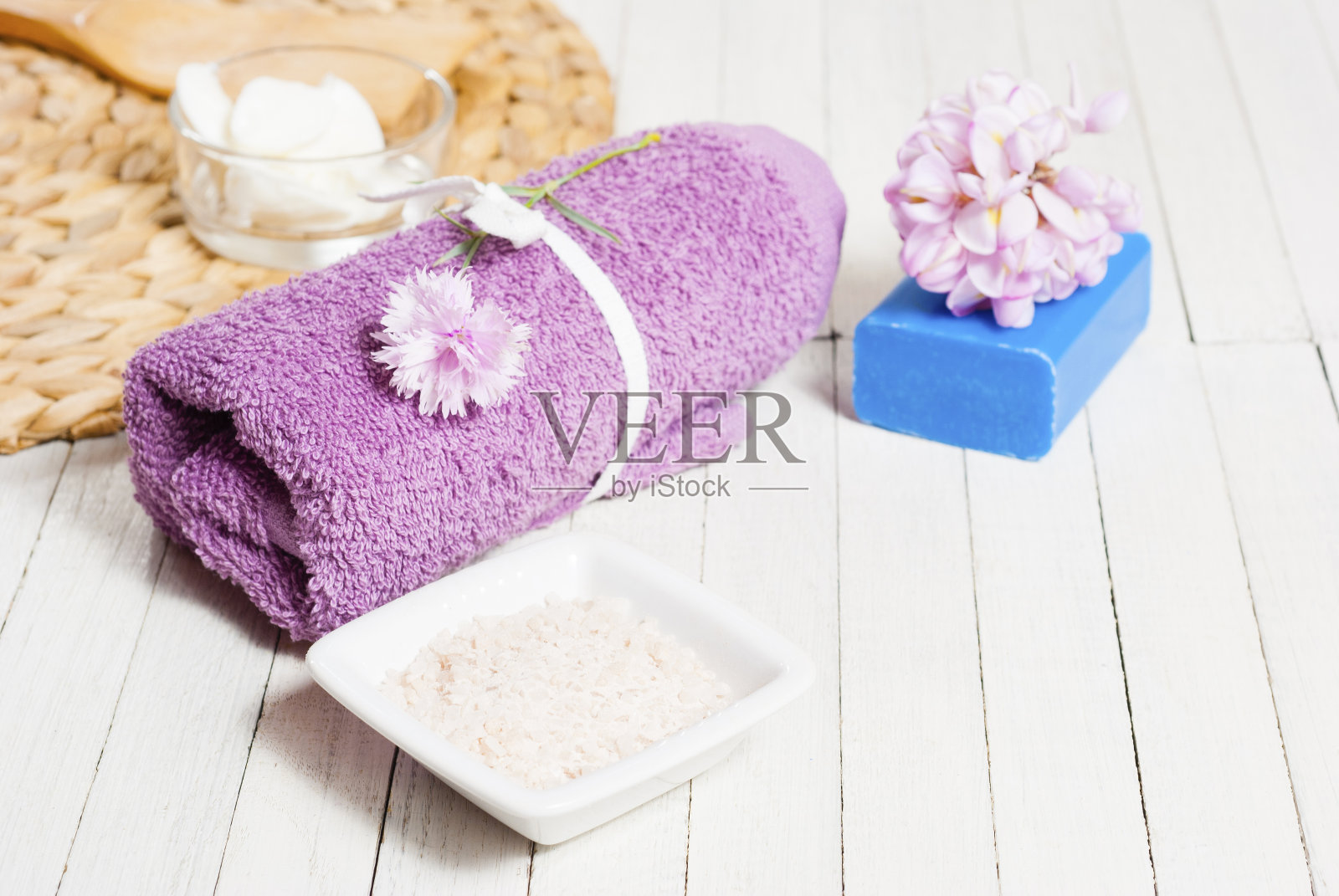 奶油、毛巾照片摄影图片