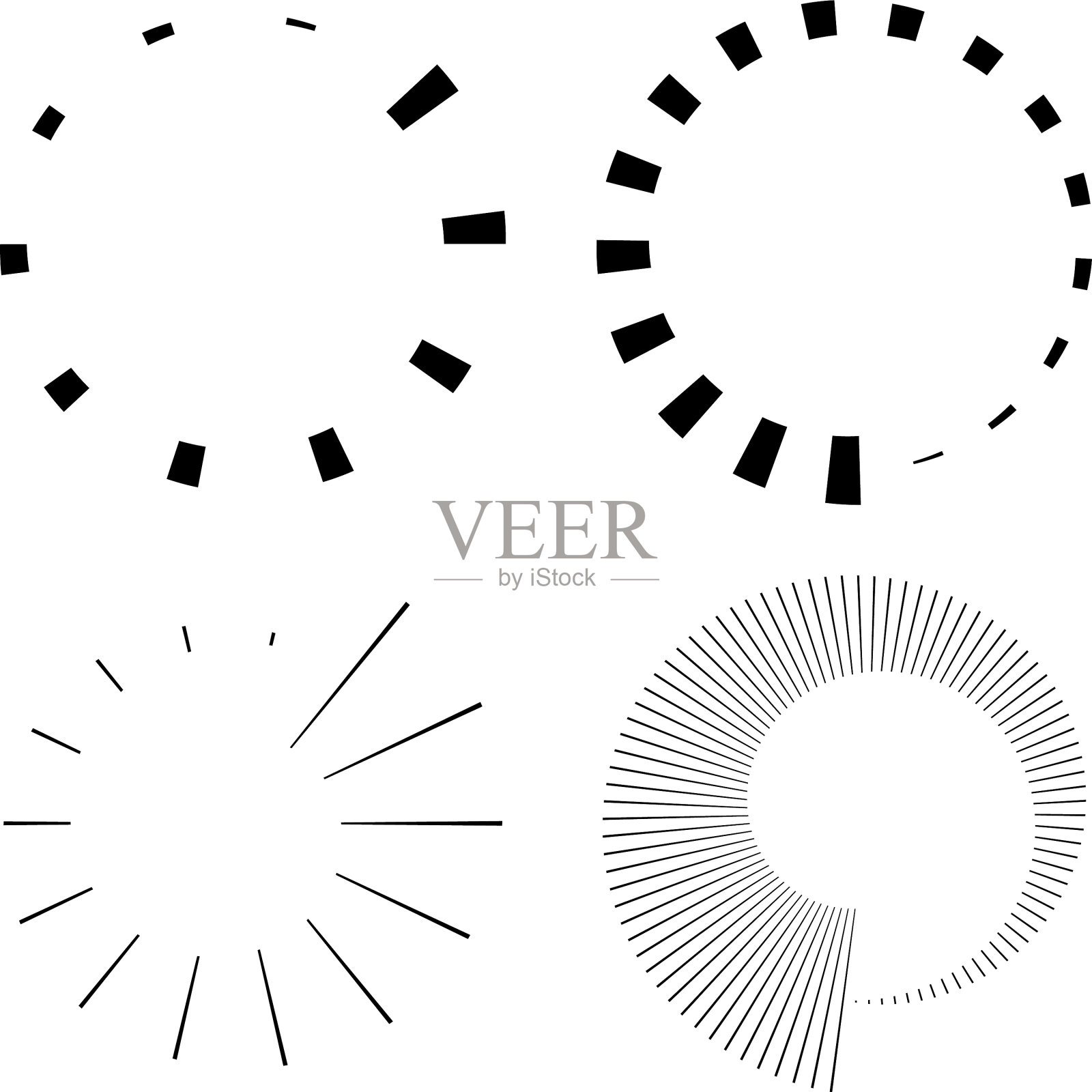 设置圆形辐射线，辐射光束插画图片素材