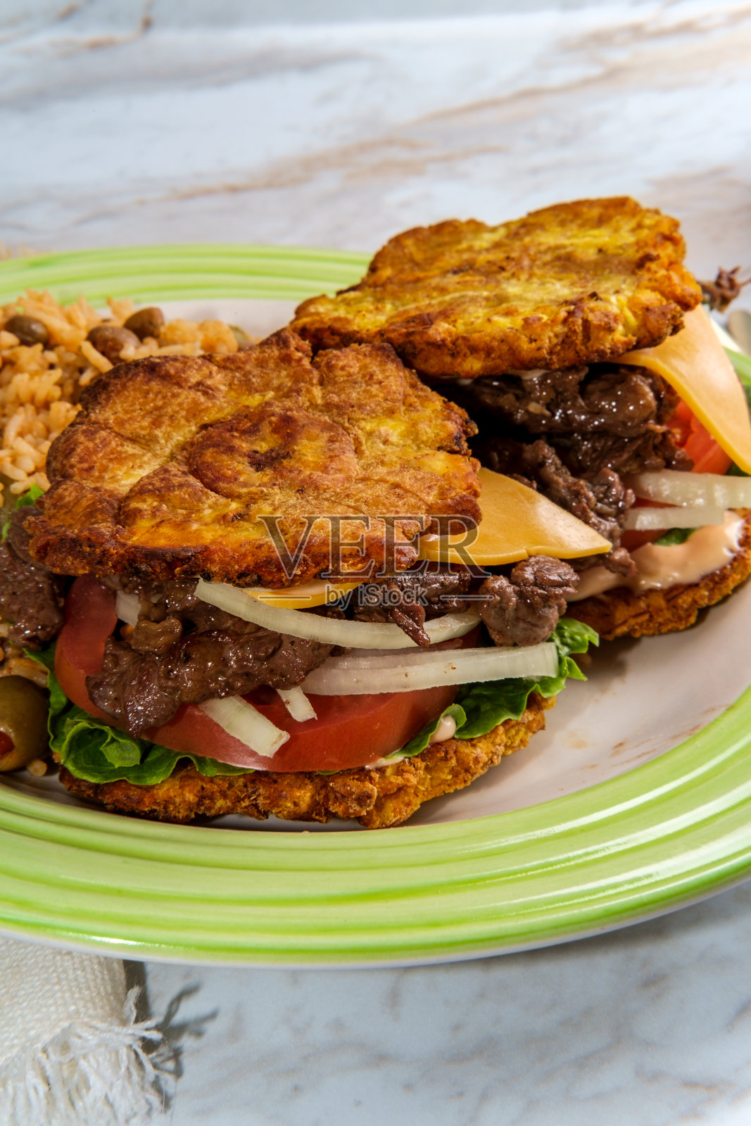 波多黎各牛排吉巴利托三明治照片摄影图片