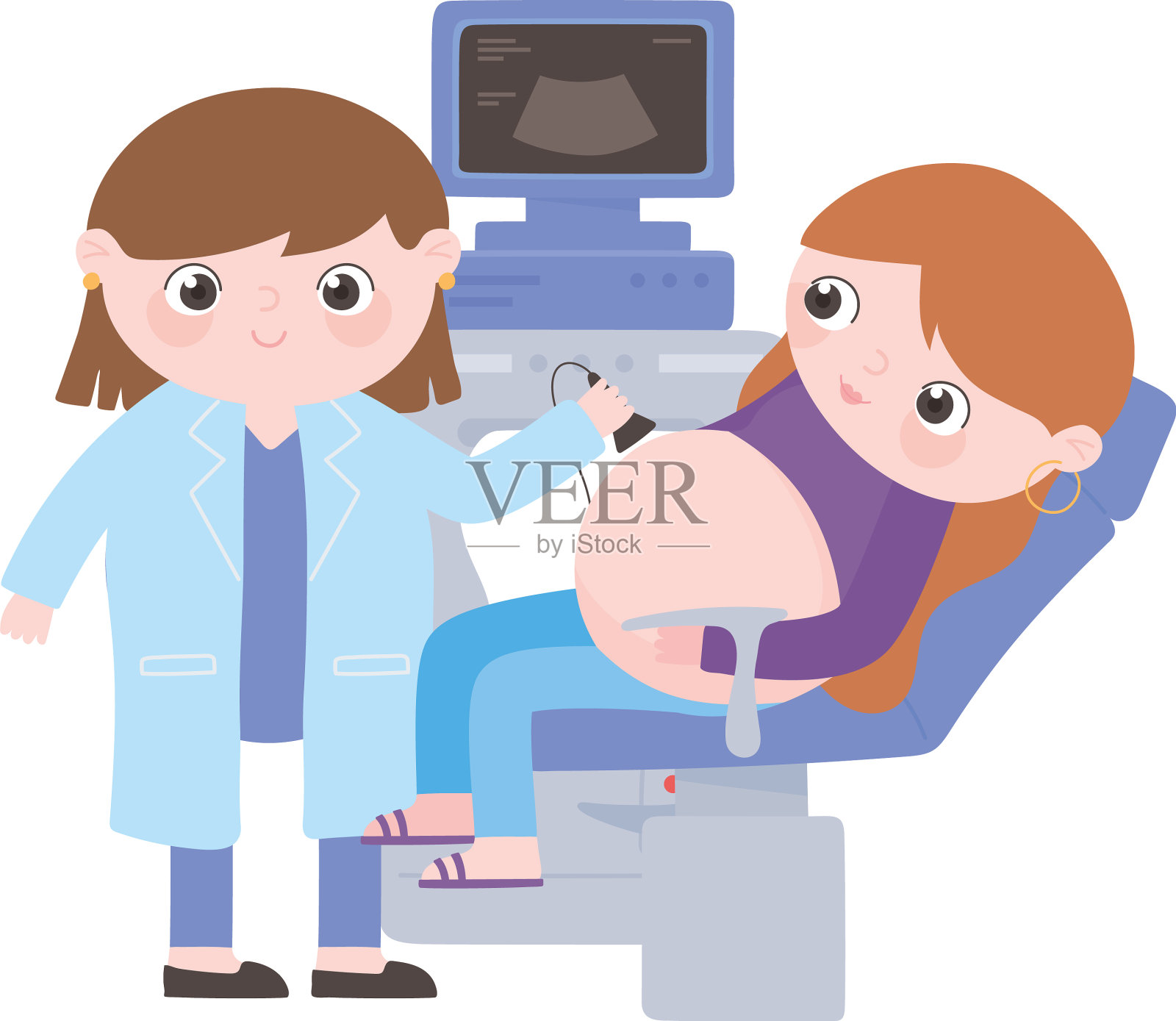 怀孕和产妇女医生和设计元素图片