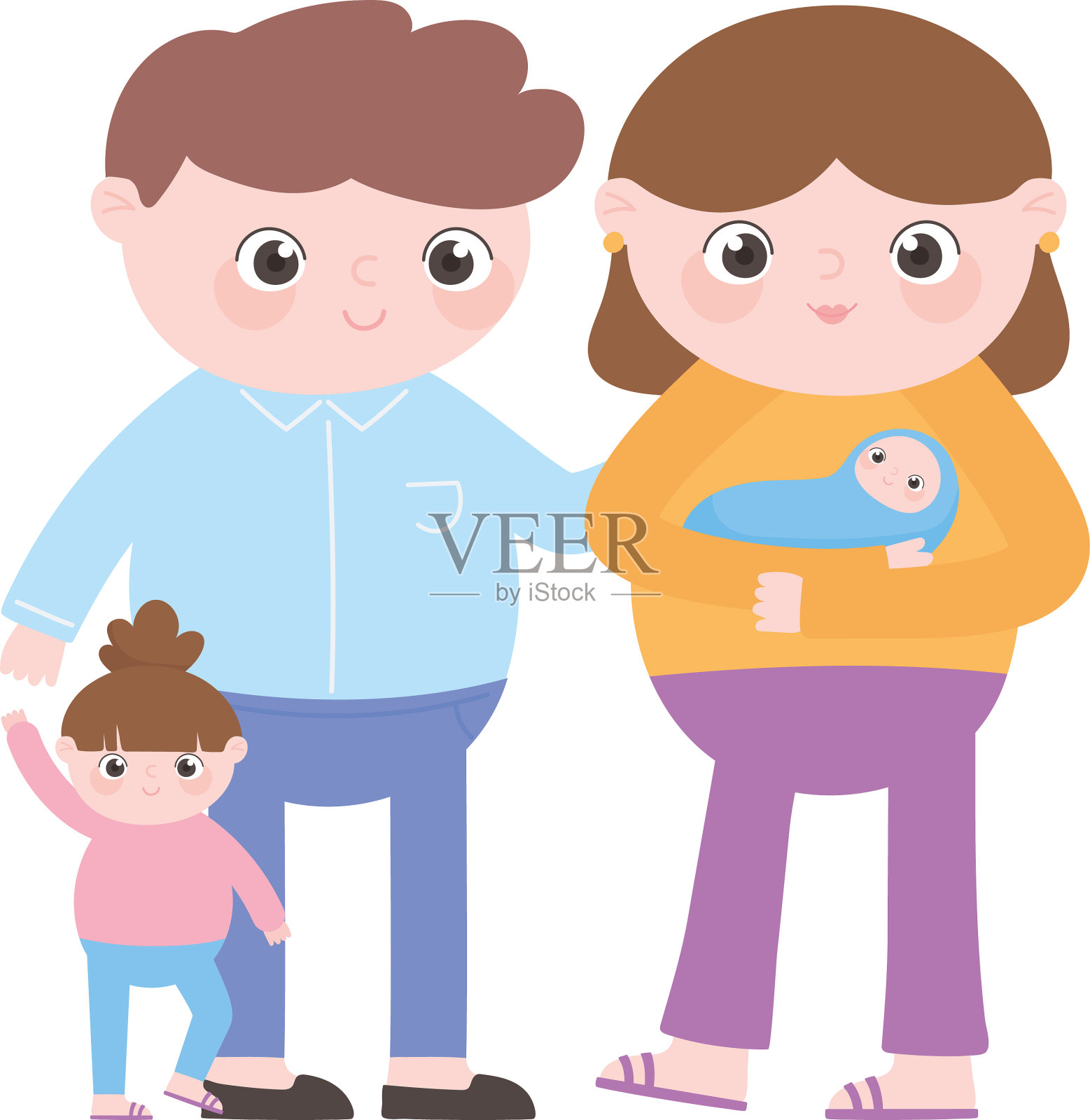 怀孕和母性家庭的爸爸妈妈设计元素图片