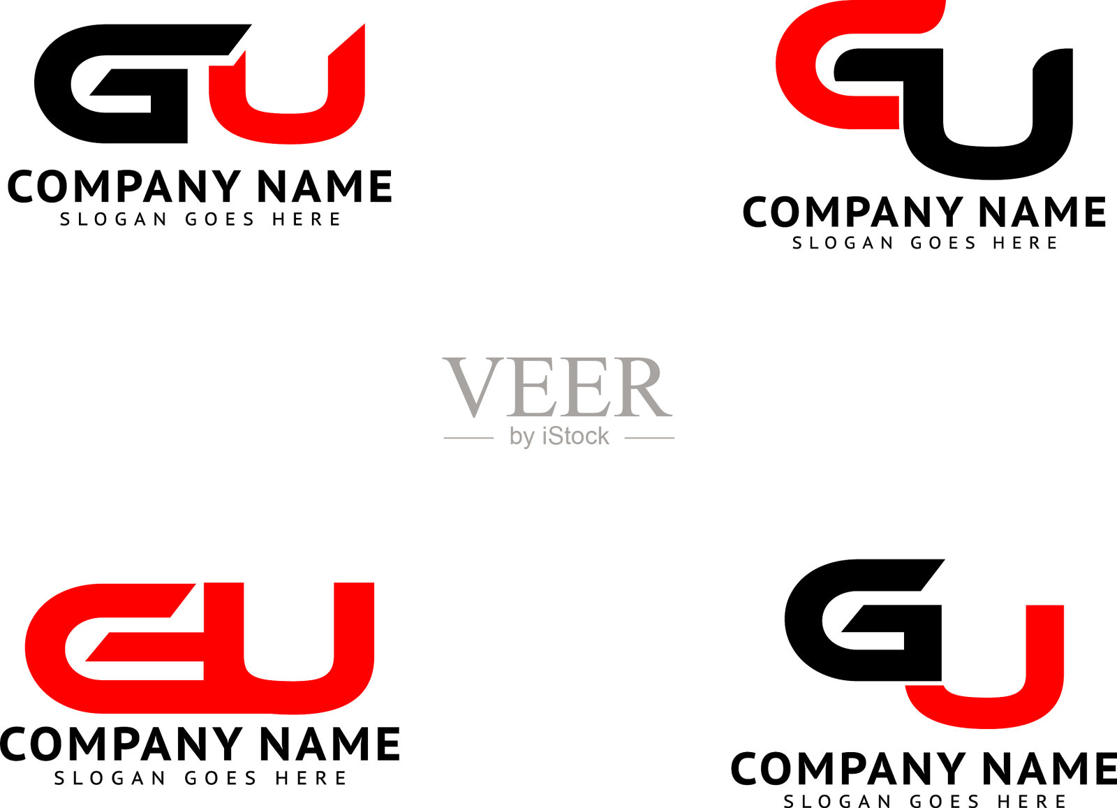 设首字母顾标志模板设计图标素材