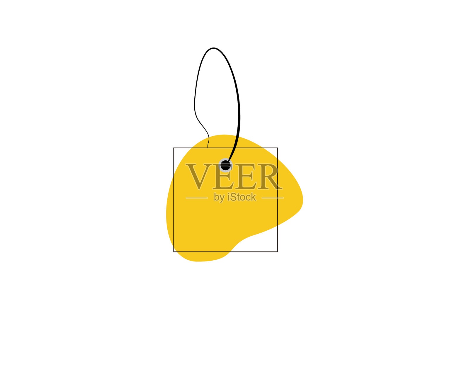 标签平面图标在白色背景上插画图片素材