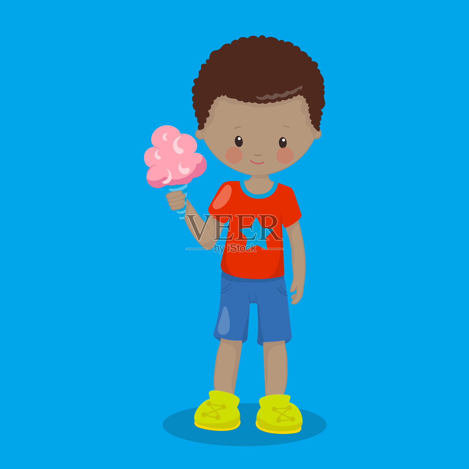 游乐园黑白男孩棕色08插画图片素材