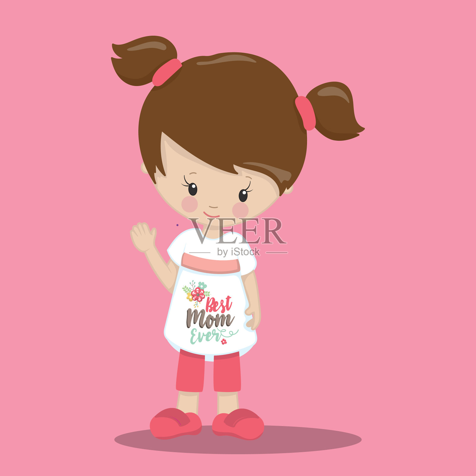 史上最好的妈妈，布朗14岁插画图片素材