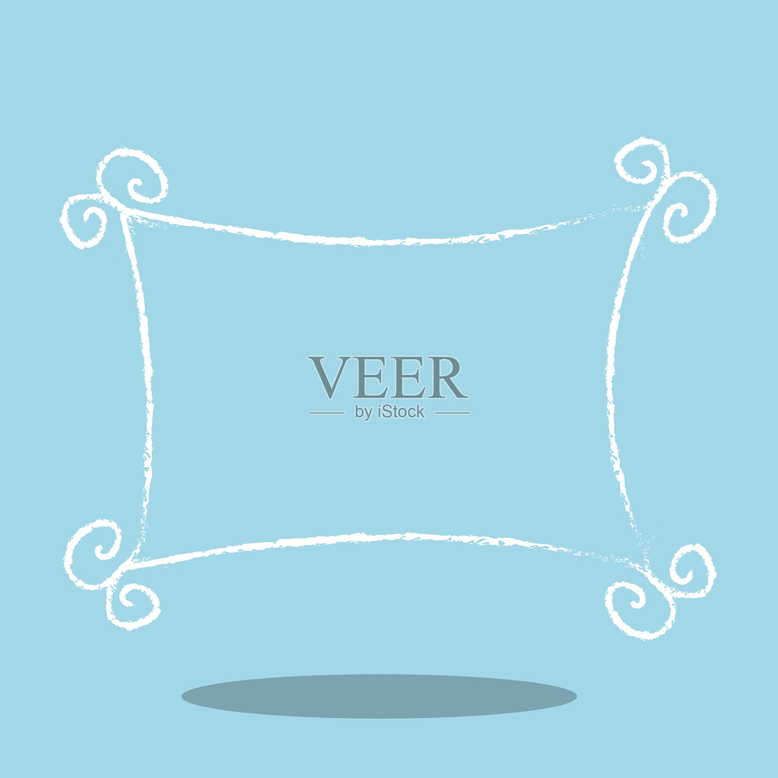 粉笔涂鸦框07插画图片素材