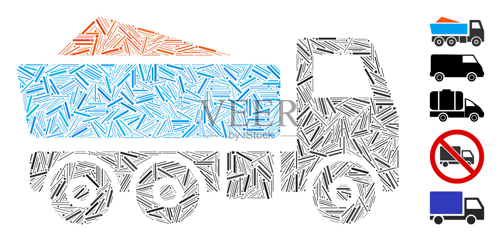 Hatch拼贴倾卸图标插画图片素材