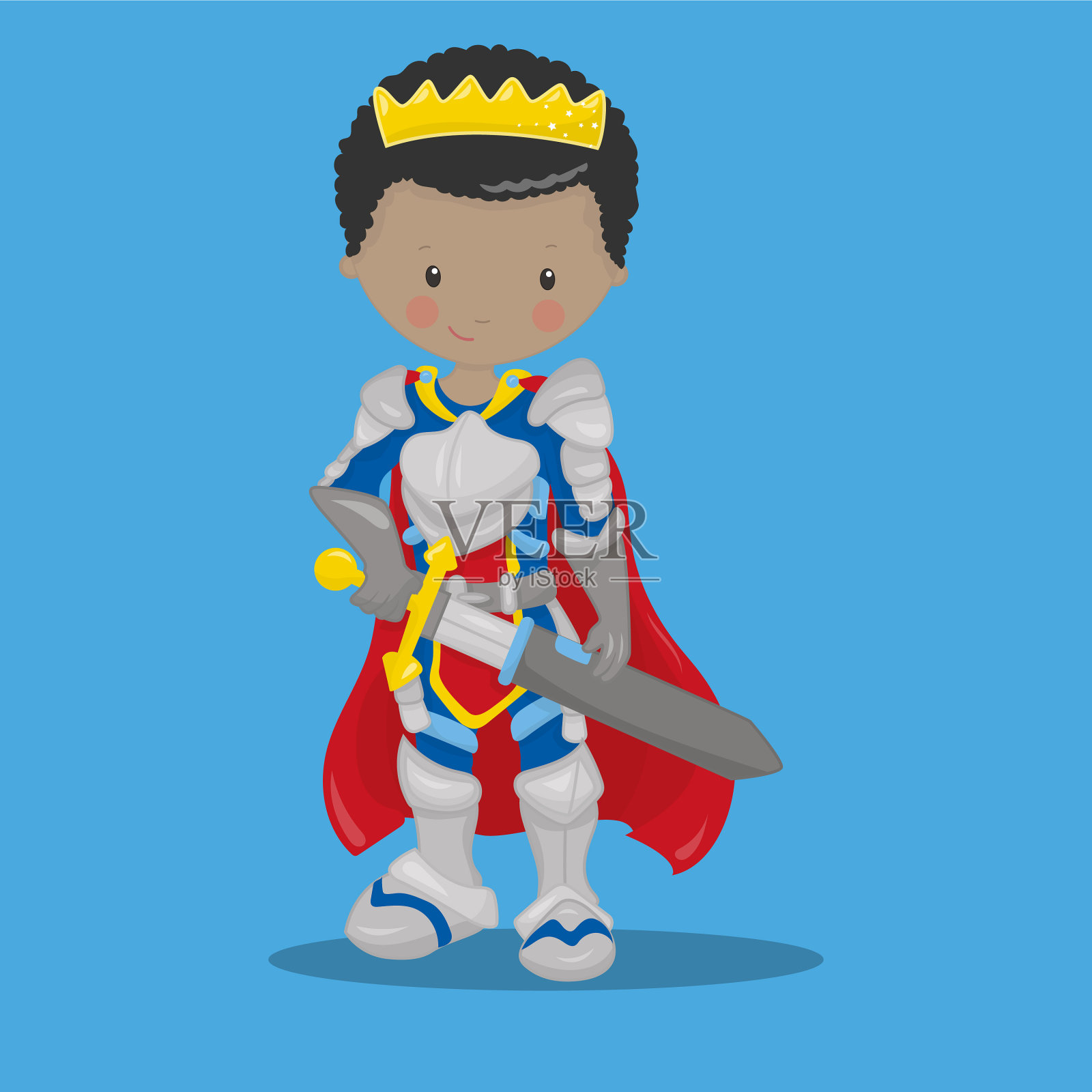 童话中的王子带着剑18插画图片素材