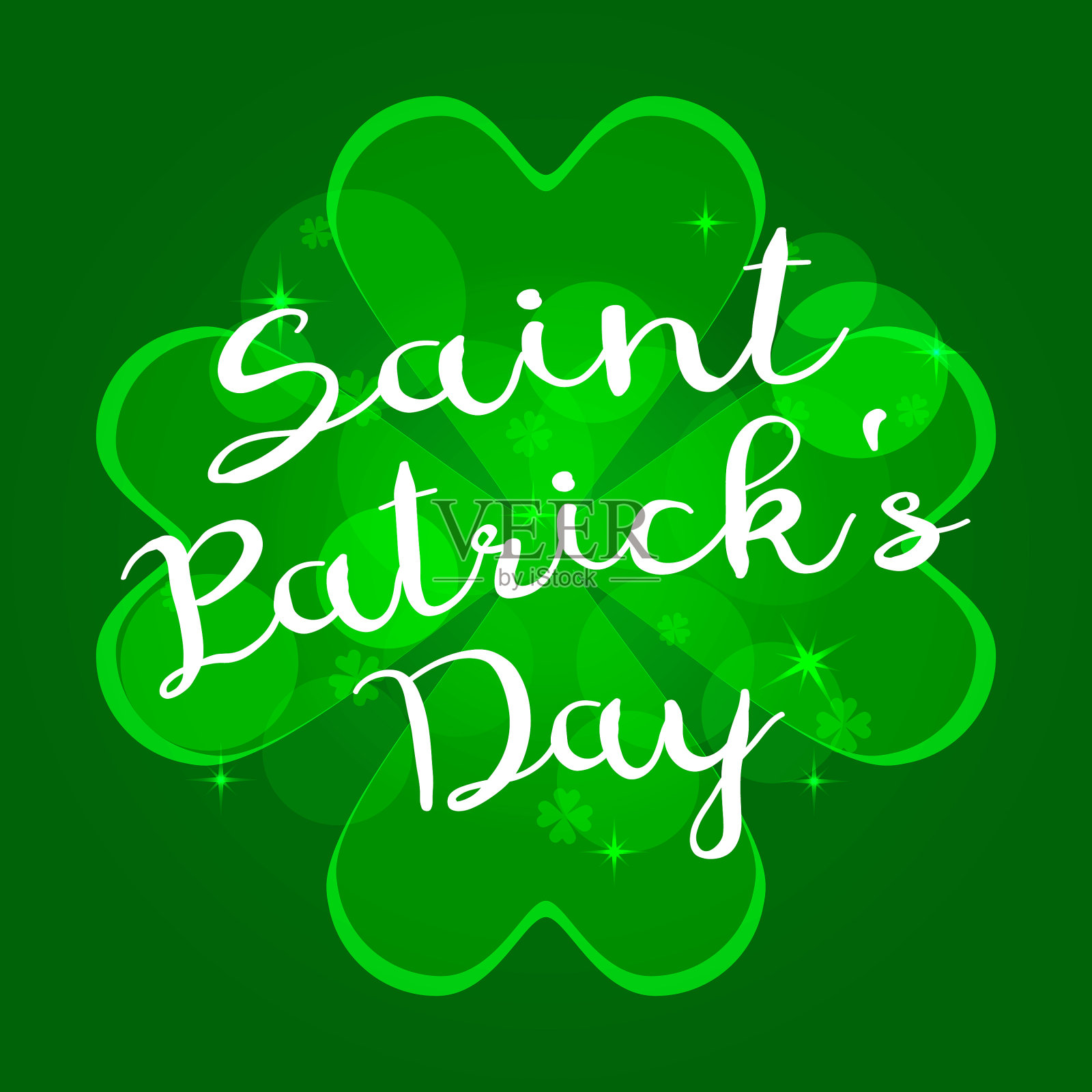 圣帕特里克节上的题词插画图片素材