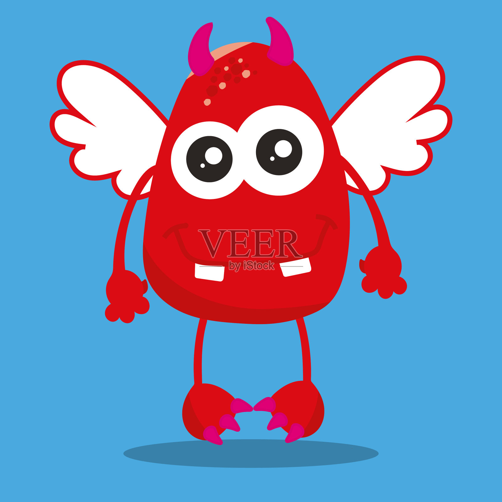 情人节怪物红色08插画图片素材