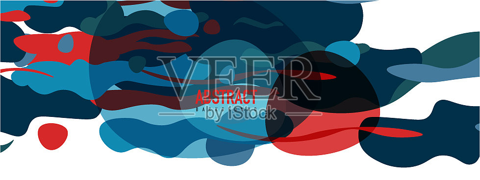 时尚的液体风格塑造抽象设计插画图片素材