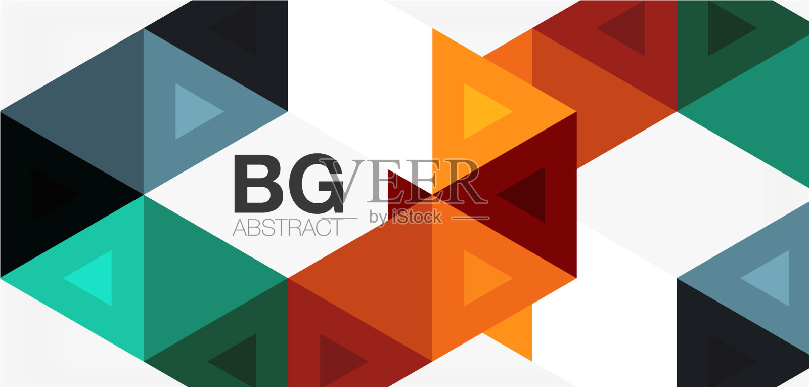 镶嵌三角形图案为抽象背景插画图片素材