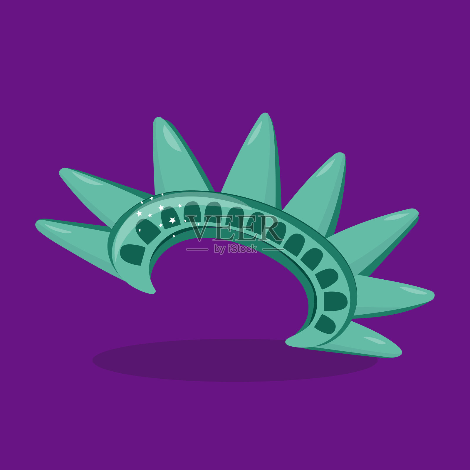 7月4日猫头鹰王冠插画图片素材