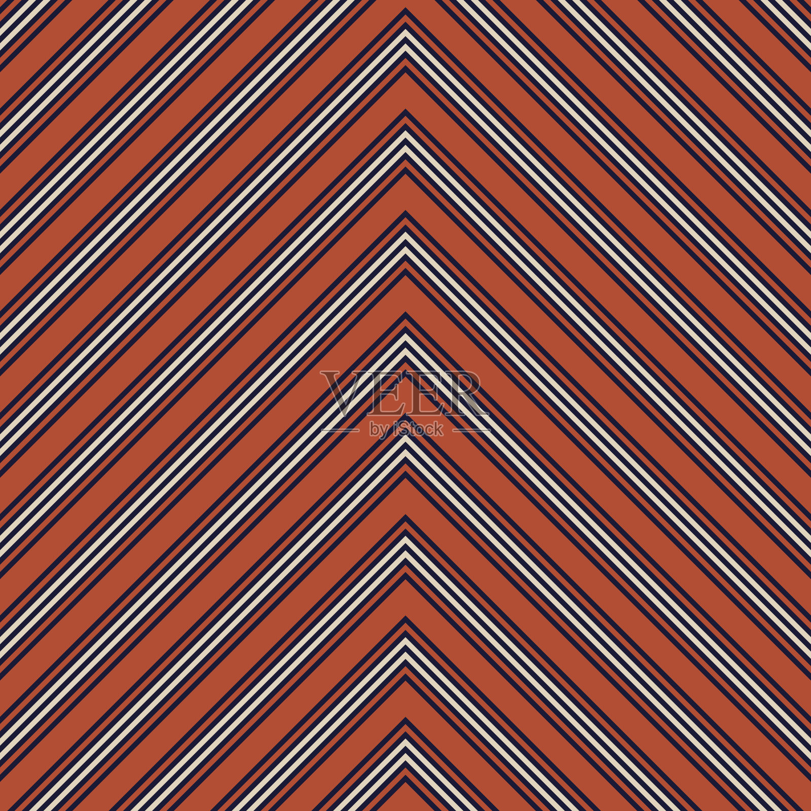 橙色人字形斜条纹无缝图案插画图片素材