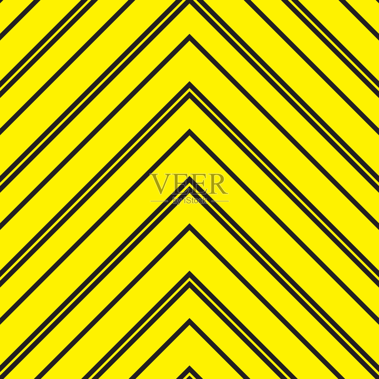 黄色人字形斜条纹无缝图案插画图片素材