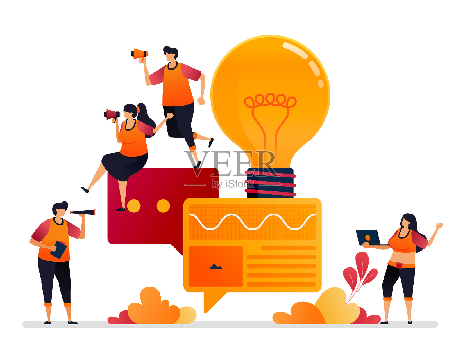 在聊天中寻找灵感和想法设计元素图片