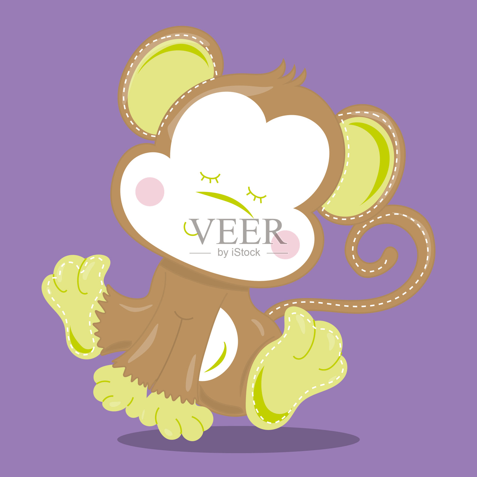 巴萨法里猴04插画图片素材