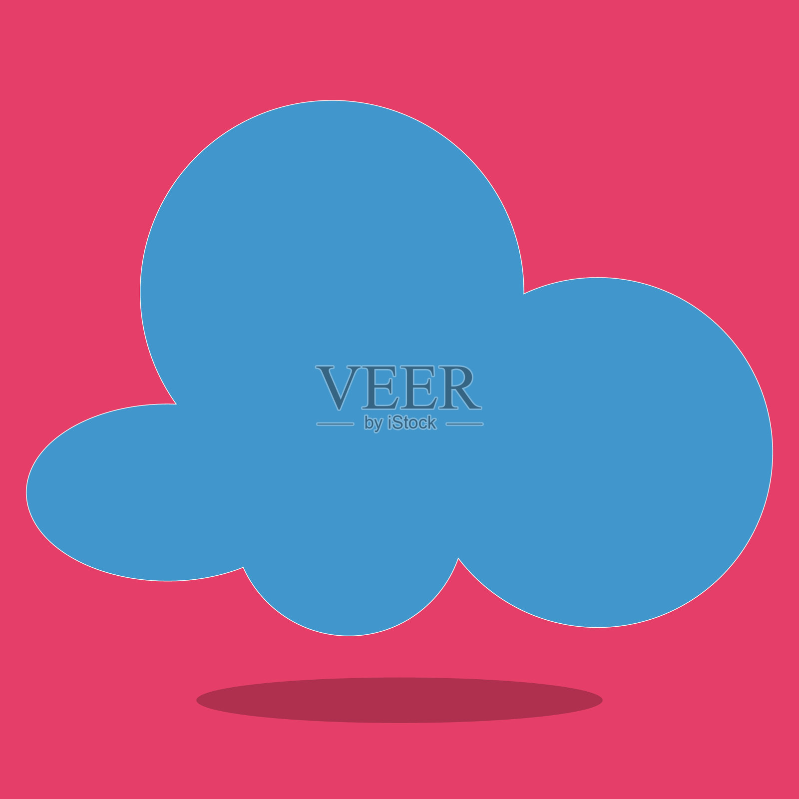 汽车生日主题蓝云14插画图片素材