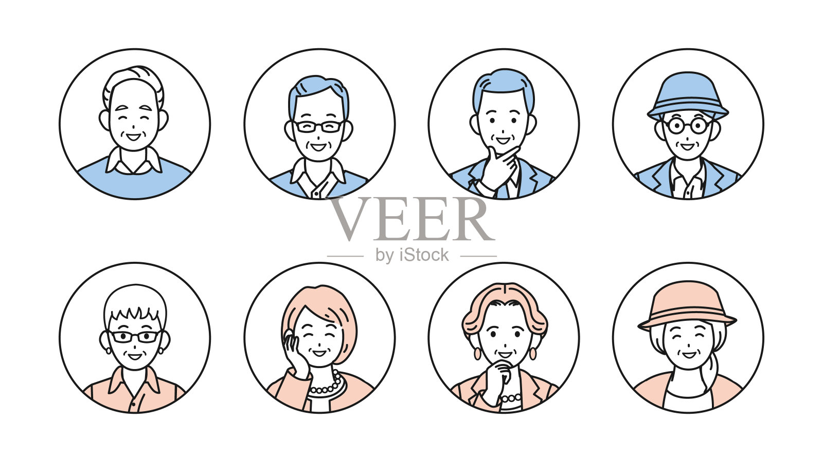 老人图标插图图标素材