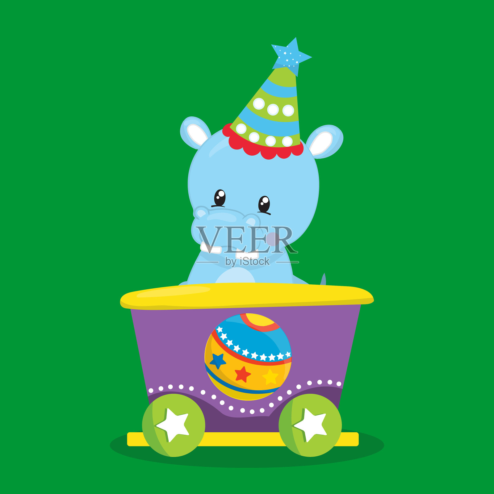 马戏团训练河马07插画图片素材