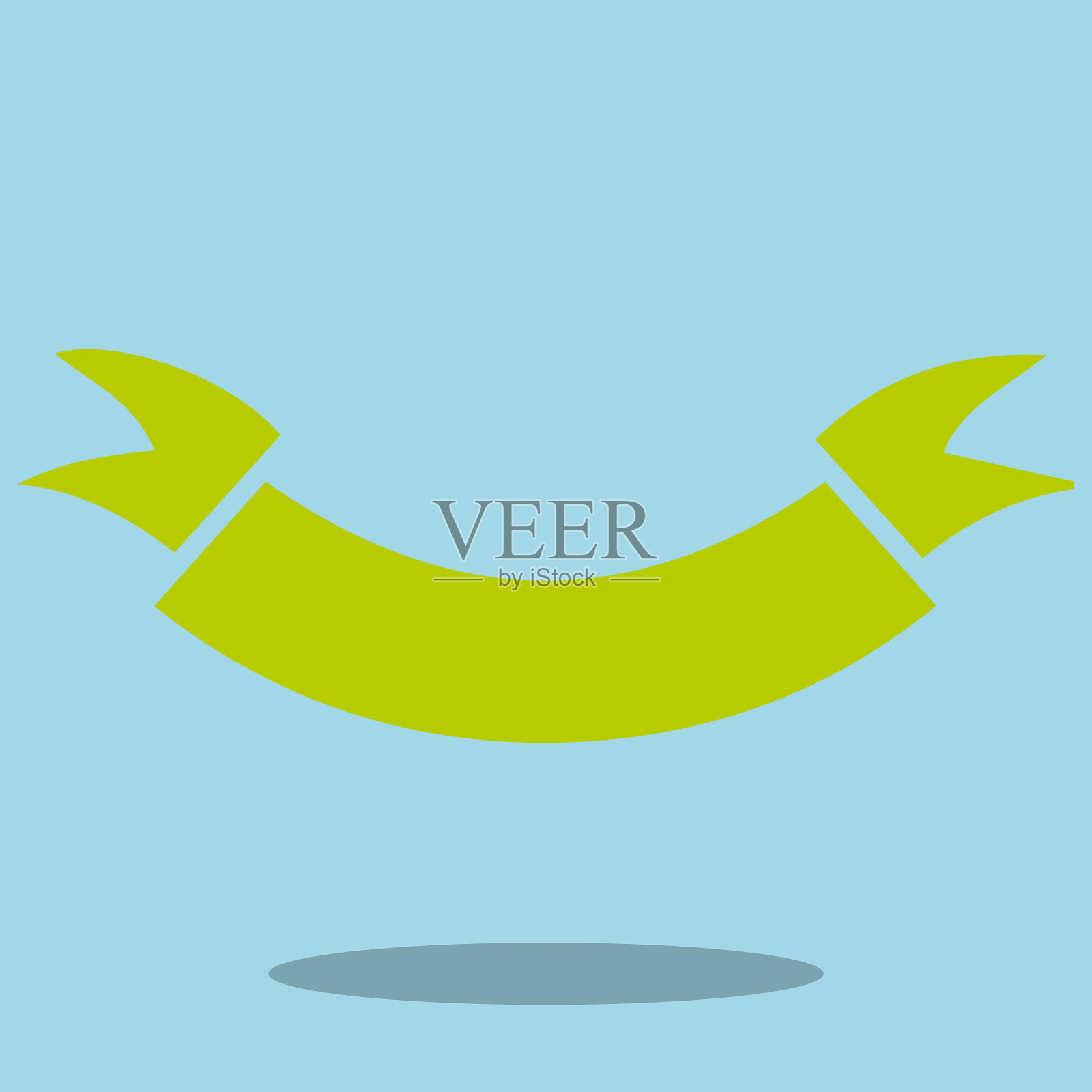 彩旗绿01插画图片素材