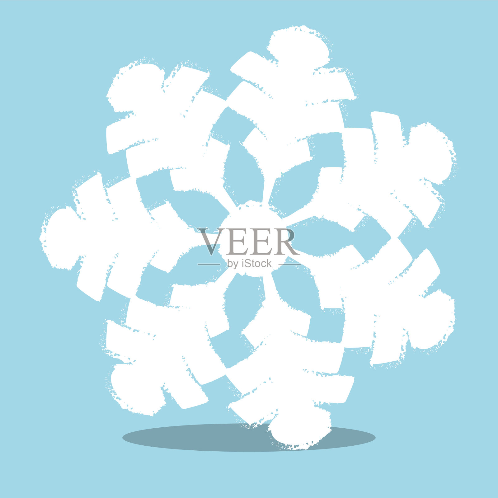 Cristmast粉笔涂鸦脱落插画图片素材