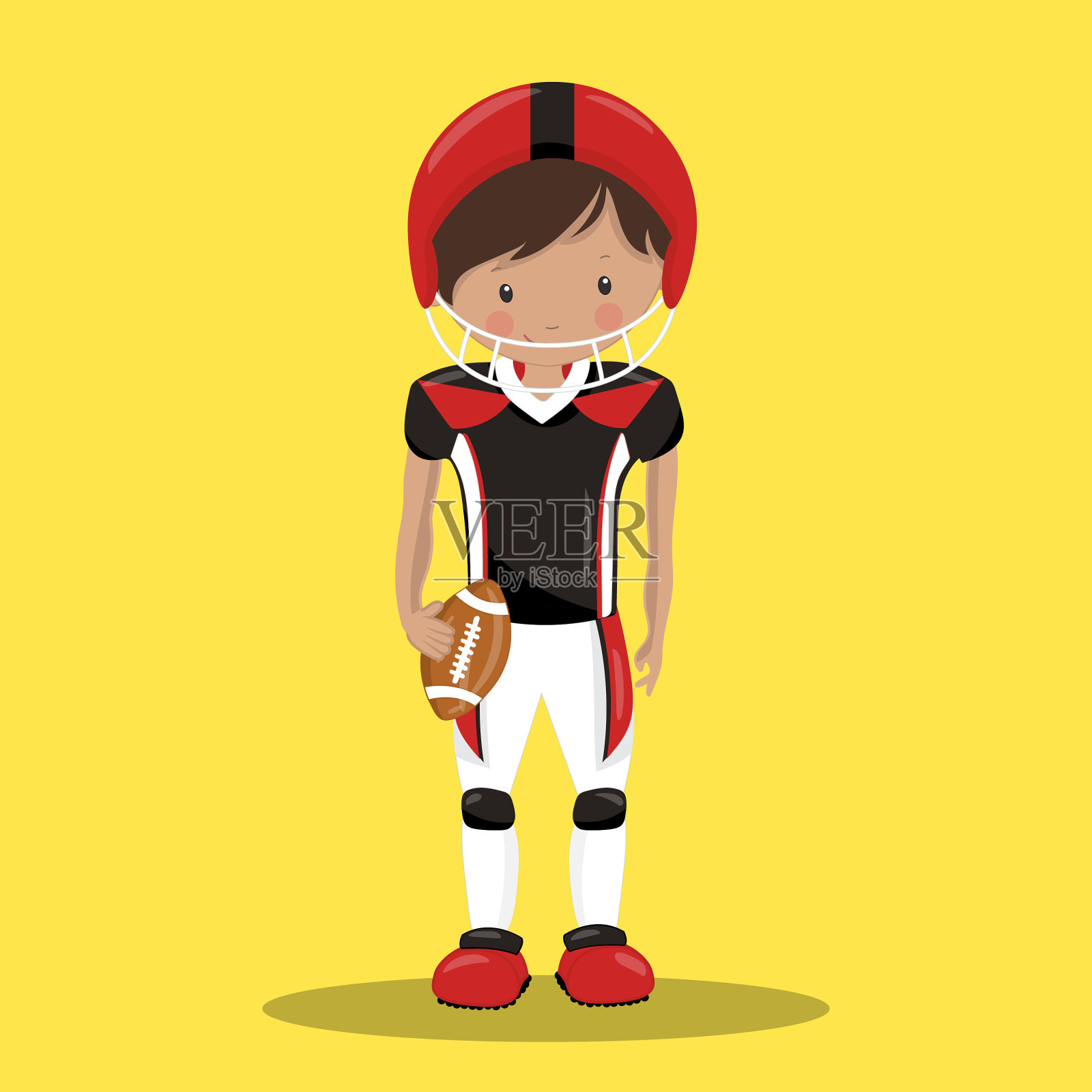 足球队红站直02插画图片素材