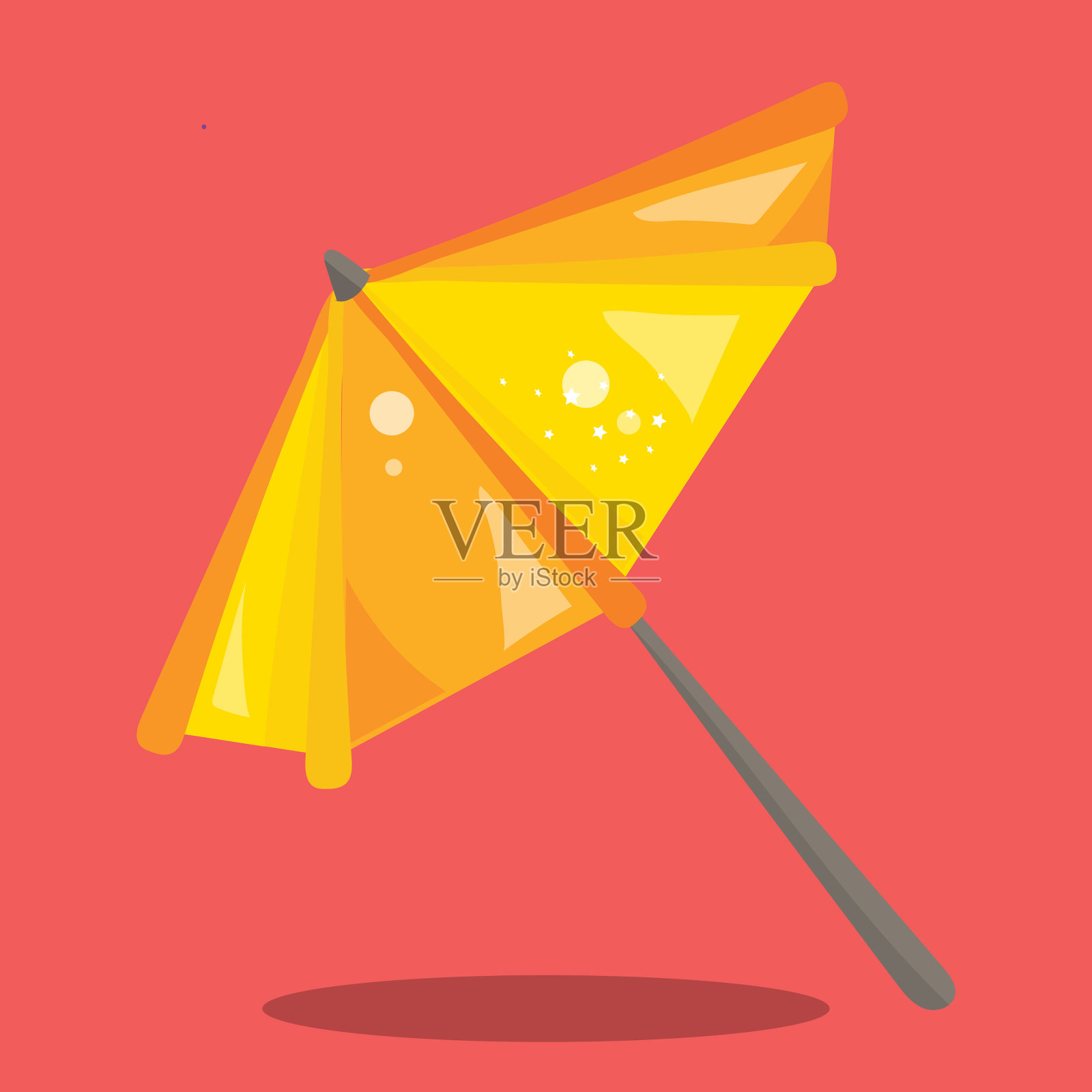 方伞24插画图片素材