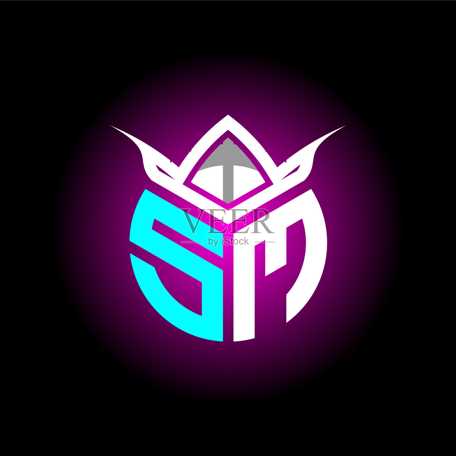 首字母极简s m组合标志字母与插画图片素材