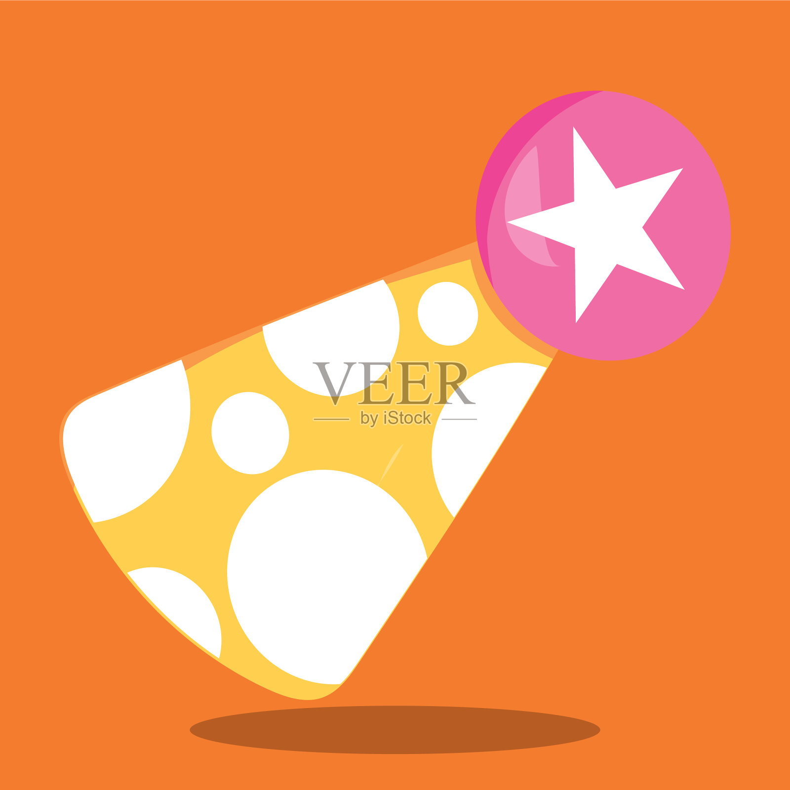 小女孩一岁生日派对帽子09插画图片素材