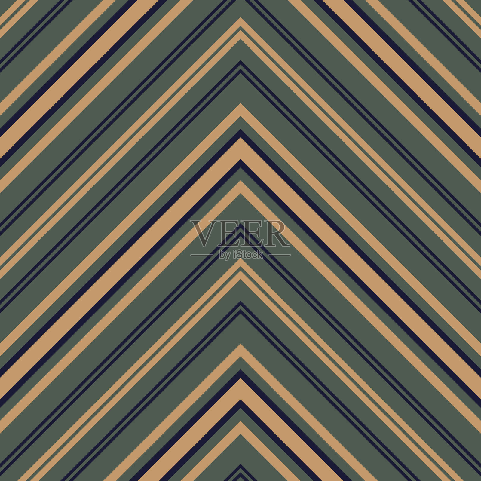 绿色人字形斜条纹无缝图案插画图片素材