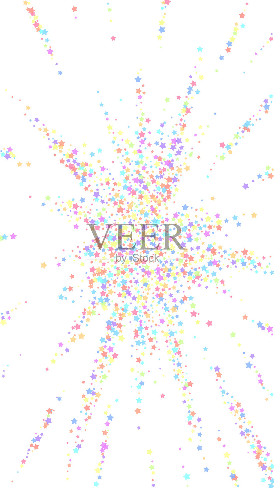 节日奇异的五彩纸屑庆祝星星的颜色插画图片素材