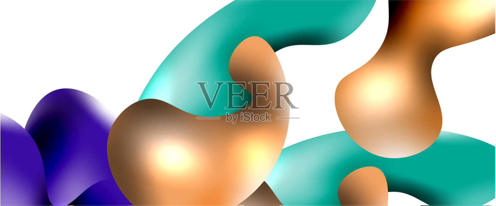 气泡抽象了背景液体的飞溅插画图片素材